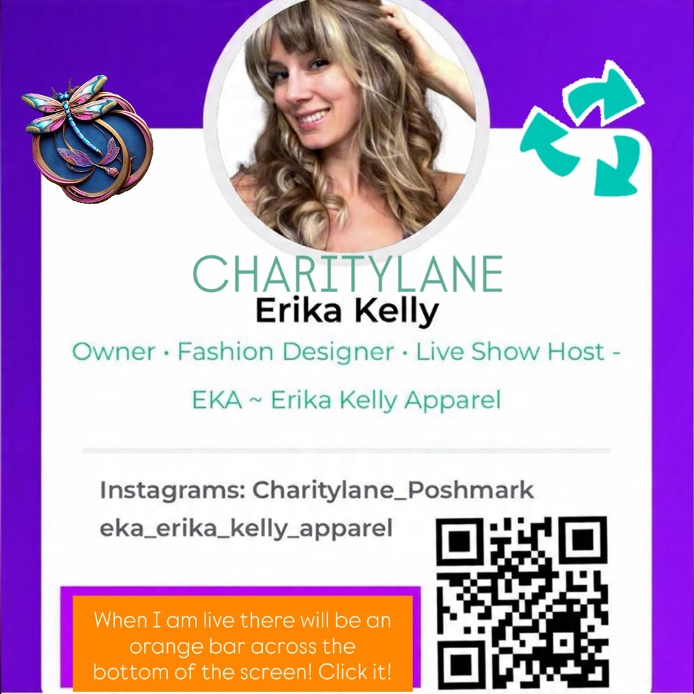 Live Show Flyer ⭐️ Instagrams: Charitylane_Poshmark & eka_erika_kelly_Apparel